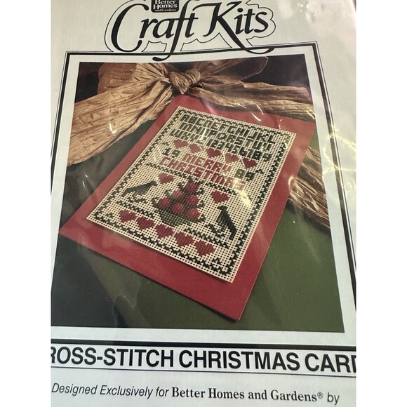 VTG NOS Better Homes & Gardens Kits Cross Stitch Kit Christmas Card #28351 - Picture 4 of 4
